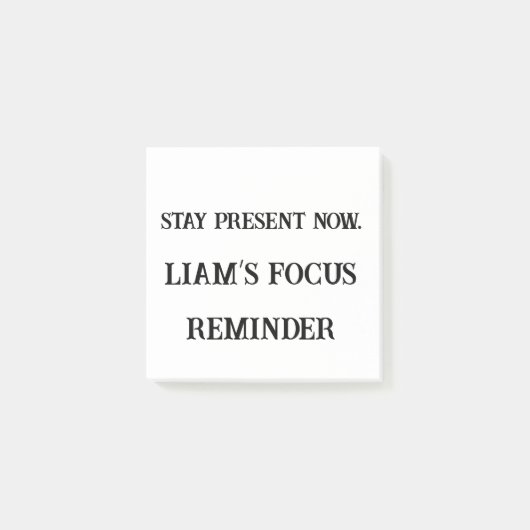 Stay Present Now - Mindfulnessカスタム付箋 ポストイット (正面)