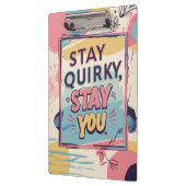 Stay Quirky Stay You Motivational Clipboard クリップボード (左)