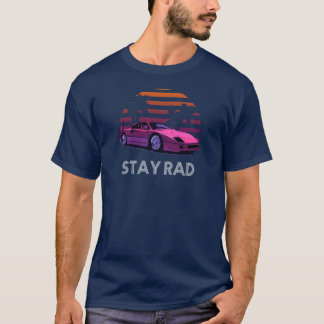 "Stay Rad" 80's Retrowave Tシャツ