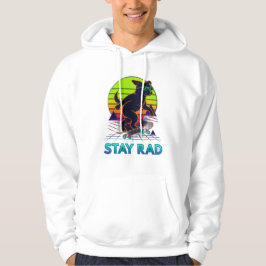 Stay Rad Retro Skate Dog Design パーカ
