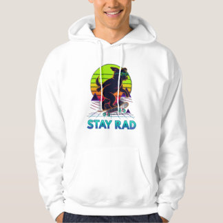 Stay Rad Retro Skate Dog Design パーカ
