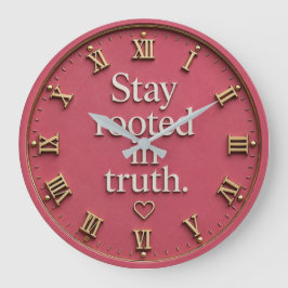 Stay Rooted in Truth ラージ壁時計