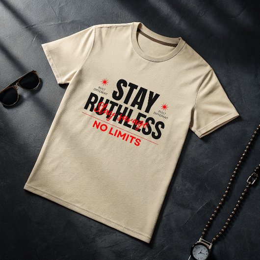 Stay Ruthless No Limits T-Shirt | Savage Alpha Gym Tシャツ