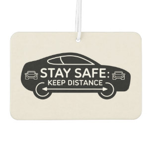 "Stay Safe:距保離"安全リマインカー カーエアーフレッシュナー