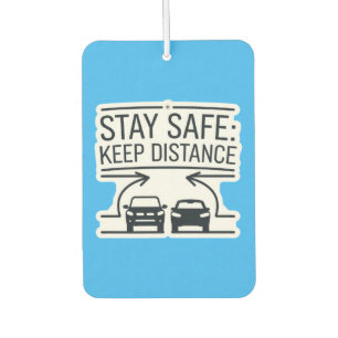 "Stay Safe:距保離"安全リマインダー車の空気 カーエアーフレッシュナー