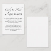 Stay Safe and Information Card エンクロージャーカード (正面/裏面)