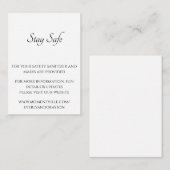 Stay Safe and Information Webサイトカード エンクロージャーカード (正面/裏面)