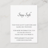 Stay Safe and Information Webサイトカード エンクロージャーカード (正面)