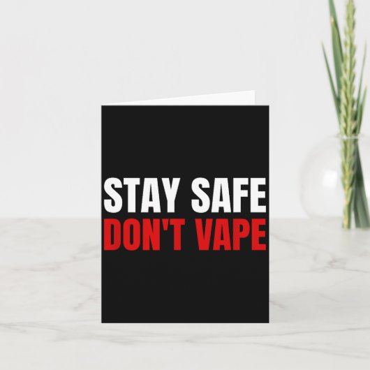 Stay Safe Don't Vape Anti-vang  カード (正面)