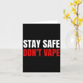 Stay Safe Don't Vape Anti-vang  カード (黄色い花)