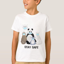 Stay Safe Sloth, Polar Bear, Koala, Wolf, Panda Tシャツ