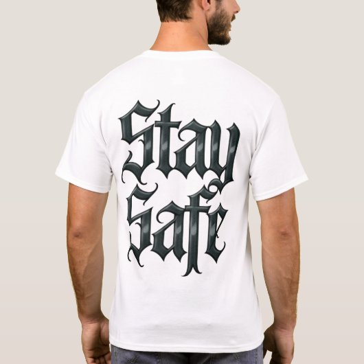 Stay Safe Tシャツ (裏面)