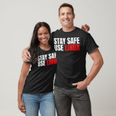 Stay Safe Use Linu おもしろい Open Source Tシャツ (ユニセックス)