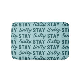 Stay Salty Coastal Teal Blue Graphic Print Beach バスマット