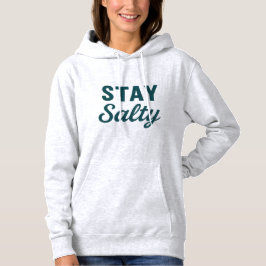 Stay Salty Coastal Teal Ocean Graphic Print Beach パーカ
