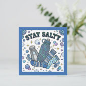 Stay Salty Dysautonomia/POTS Personalized Card シーズンカード (スタンド正面)