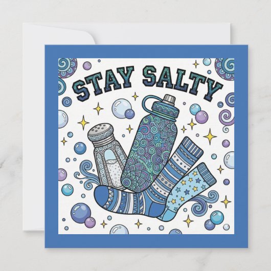 Stay Salty Dysautonomia/POTS Personalized Card シーズンカード (正面)