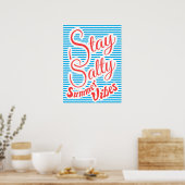 Stay Salty, Summer Vibes, summer poster, blue ポスター (キッチン)
