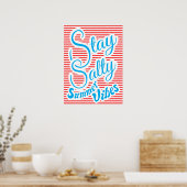 Stay Salty, Summer Vibes, summer poster, red ポスター (キッチン)
