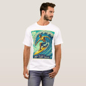 Stay Salty, Surf Daily - Surfer T-Shirt Tシャツ (正面フル)