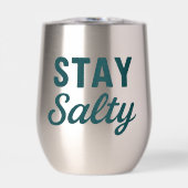 Stay Salty - Teal Blue Coastal Life Graphic Print (正面)