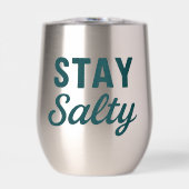 Stay Salty | Teal Coastal Surf Life Ocean Graphic (正面)
