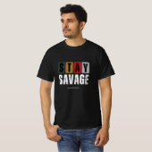 Stay Savage T-Shirt | Alpha Mindset Gymwear Tシャツ (正面フル)