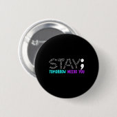 Stay Semicolon自殺防止認識度Mental 缶バッジ (正面&裏面)