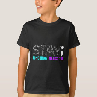 Stay Semicolon自殺防止認識度Mental Tシャツ