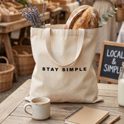 Stay Simple Tote Bag | Minimal Aesthetic トートバッグ