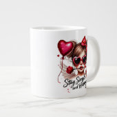 Stay Single & Happy ジャンボコーヒーマグカップ (正面右)