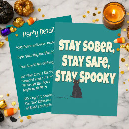 Stay Sober Stay Safe Stay Spooky | ハロウィンパーティー 招待状