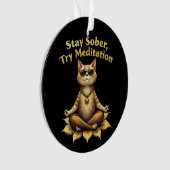 Stay Sober Try Meditation Path to Win オーナメント (正面)
