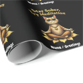 Stay Sober Try Meditation Path to Win ラッピングペーパー (ロールコーナー)