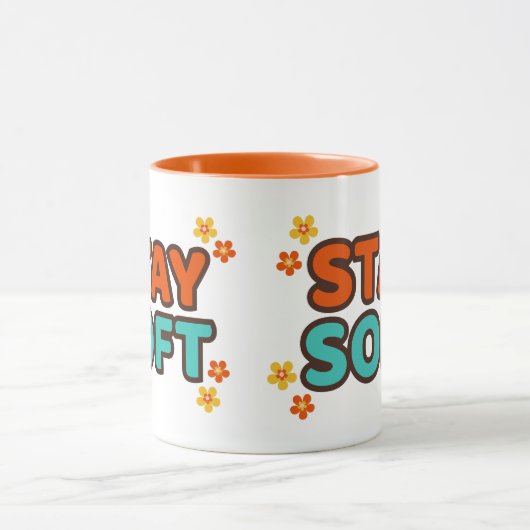 Stay Soft - Floral mug マグカップ (中央)