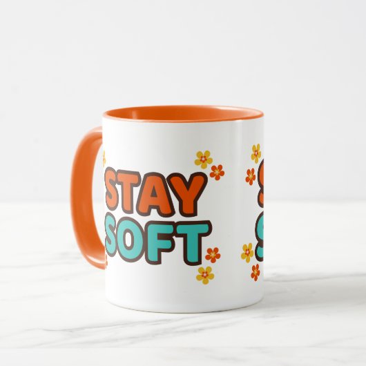 Stay Soft - Floral mug マグカップ (正面左)