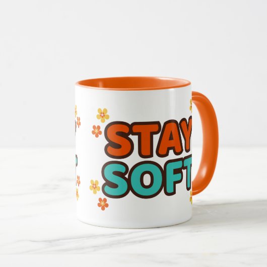 Stay Soft - Floral mug マグカップ (正面右)