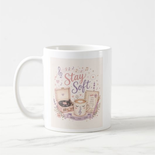 Stay Soft Music Lover Mug コーヒーマグカップ (左)