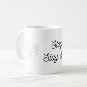 Stay Soft Stay Blooming Aesthetic Floral Mug コーヒーマグカップ (正面左)