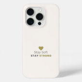 Stay Soft Stay Strong Minimal Motivational iPhone Case-Mate iPhoneケース (裏面)