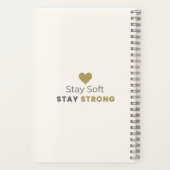 Stay Soft Stay Strong Minimal Motivational Noteboo ノートブック (裏面)