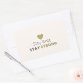 Stay Soft Stay Strong Minimal Motivational Sticker 長方形シール (封筒)