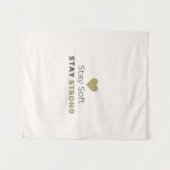 Stay Soft Stay Strong Minimal Motivational Wall Ta タペストリー (正面(横))