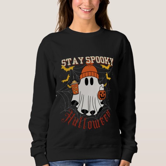 Stay Spooky Ghost Halloween  スウェットシャツ (正面)