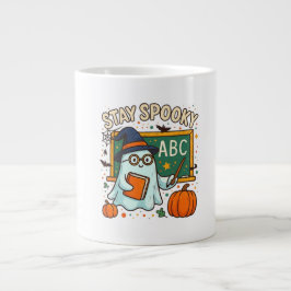 Stay Spooky Ghost Teacher Mug for Halloween ジャンボコーヒーマグカップ