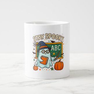 Stay Spooky Ghost Teacher Mug for Halloween ジャンボコーヒーマグカップ