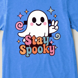 Stay Spooky Groovy Ghost Retro Pastel Halloween トライブレンドＴシャツ