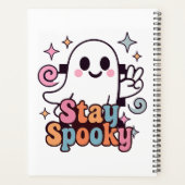 Stay Spooky Groovy Ghost Retro Pastel Halloween プランナー手帳 (裏面)