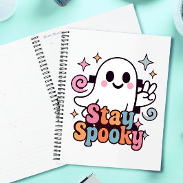Stay Spooky Groovy Ghost Retro Pastel Halloween プランナー手帳