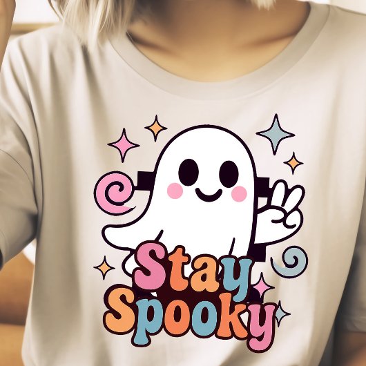 Stay Spooky Groovy Ghost Retro Pastel Halloween Tシャツ